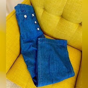 Lux (Anthropology) Sailor Jean Pants Size 12 with beautiful white buttons